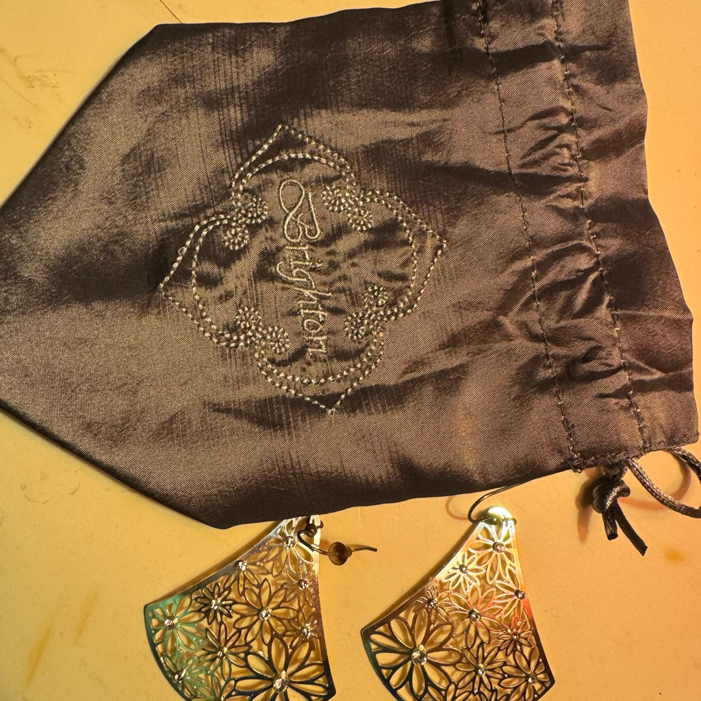 Brighton Gold Fan-Shaped Earrings